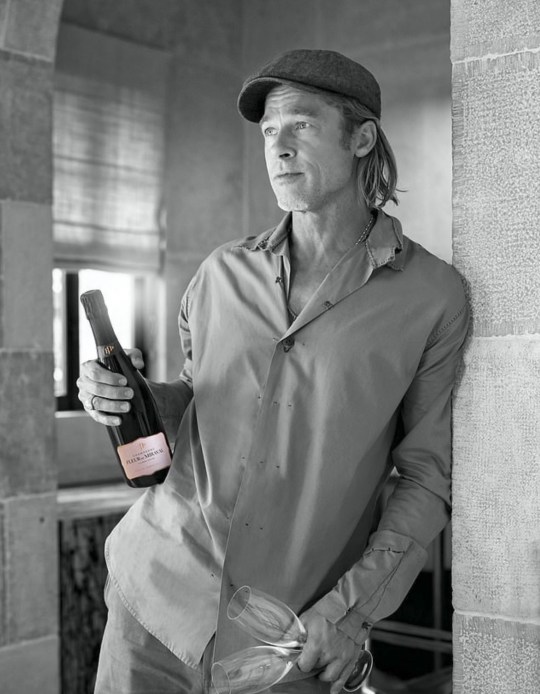 Brad has collaborated on the project alongside the Perrin family and grower champagne house Pierre Peters (Picture: Backgrid)