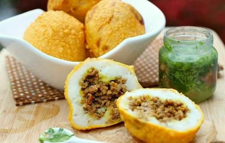 كبة البطاطس الشهية بحشو اللحم المفروم.