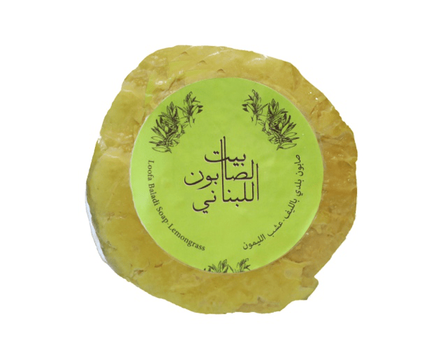 صابون بلدي بالليف وعشب الليمون