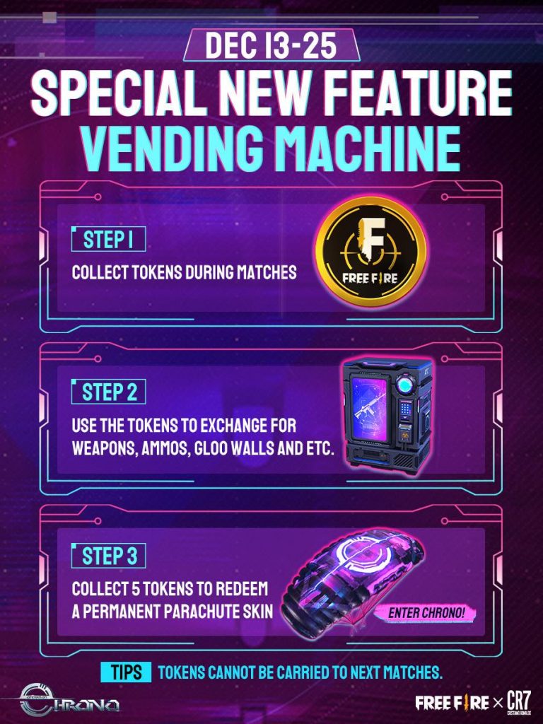 An all-new in-game Vending Machine will also be available in Free Fire