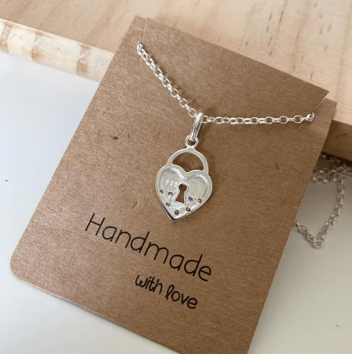 Sterling Silver Heart Necklace – AED 95