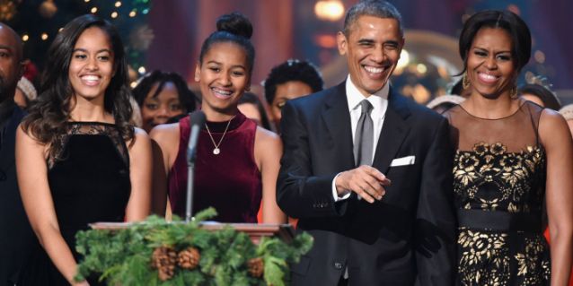 Barack Obama Posts an Unseen Portrait of Sasha, Malia, and Michelle for Valentine's Day