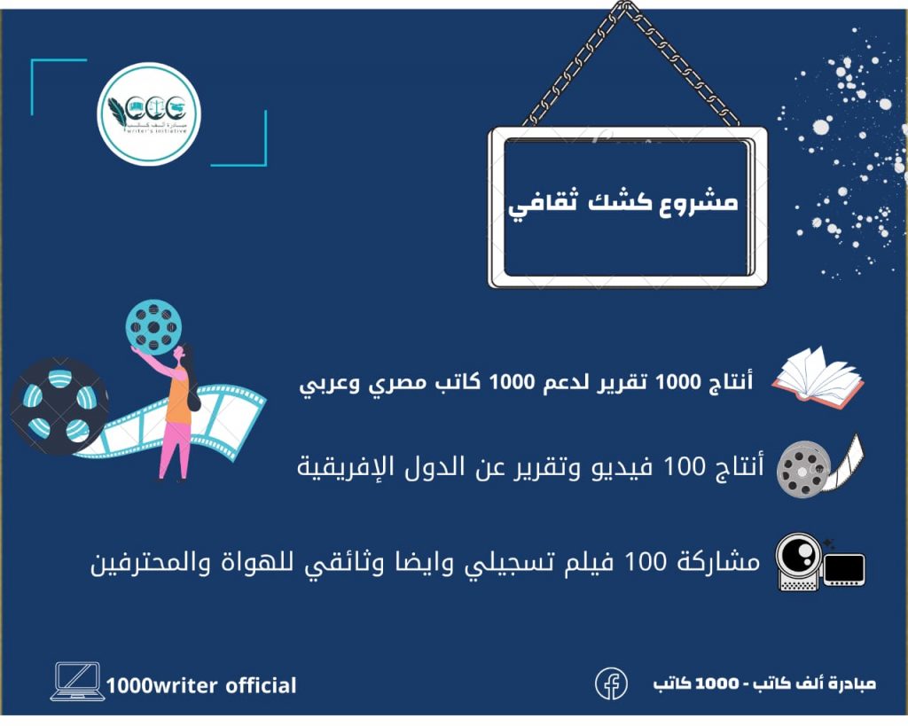 الف كاتب تطلق شروع "كشك ثقافي" دعم 1200 مبدع عربي وافريقي 2023