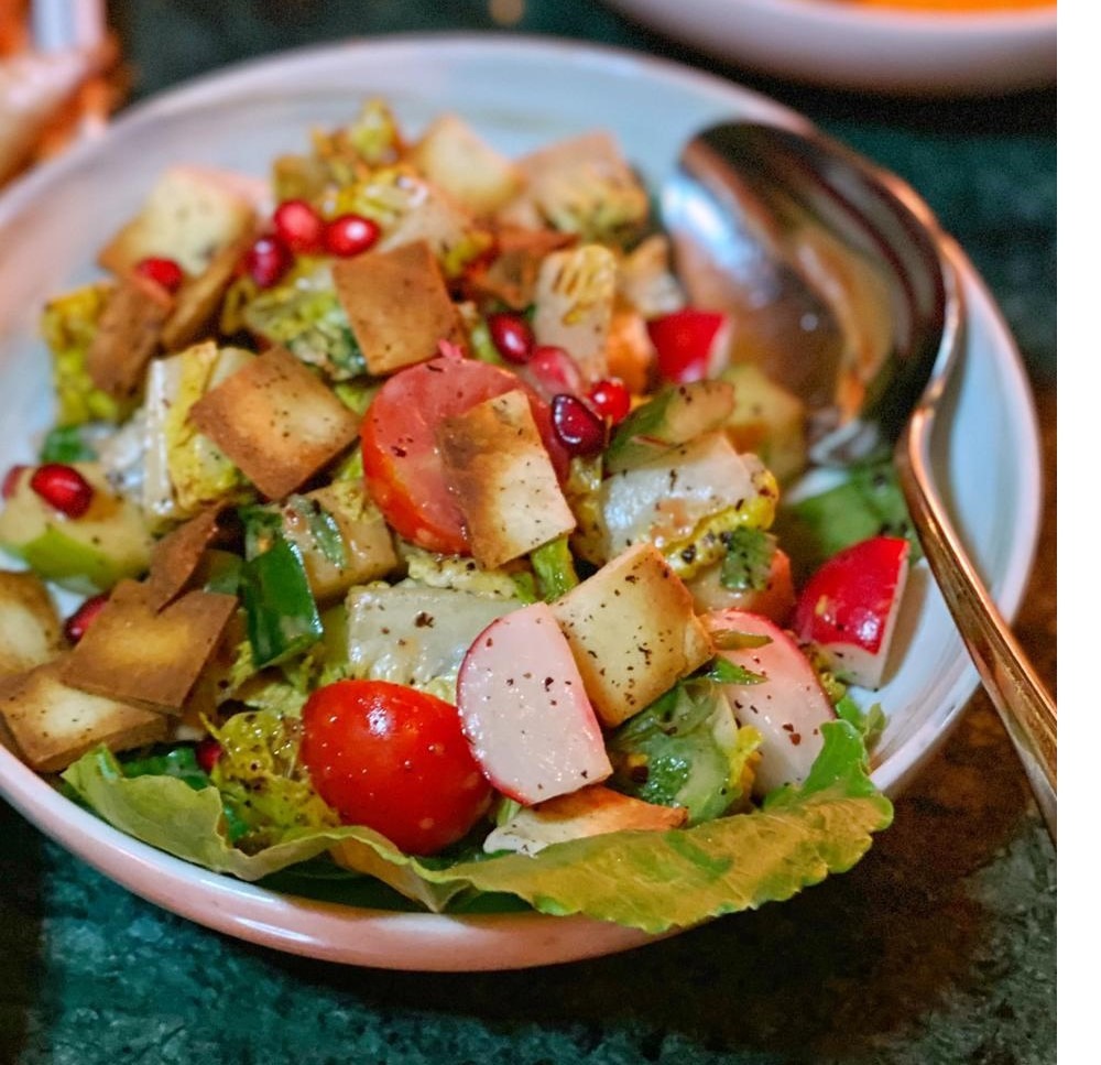 The vegetable tagine was sauteed in butter