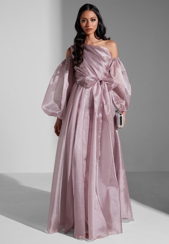 NAMSHI X Deema Al Asadi, embellished organza wrap dress – AED649