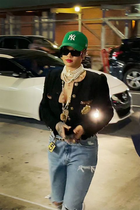 Rihanna Went Late-Night Grocery Shopping In An Open Jacket And So Many Pearls