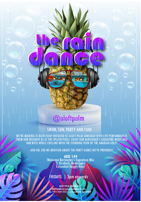 Aloft the Palm welcomes the season with “The Rain Dance”