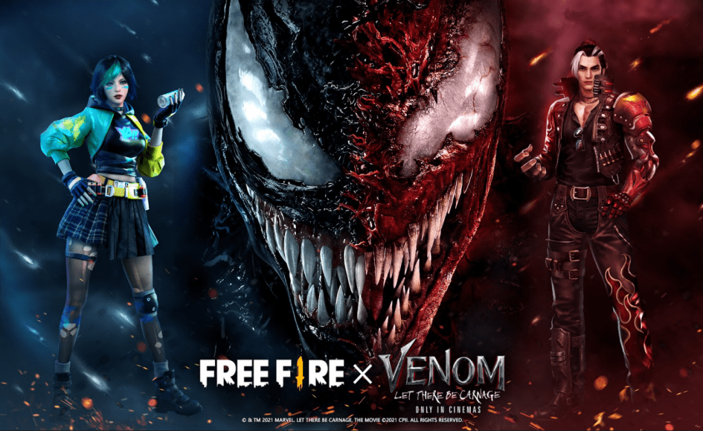 فري فاير تتعاون مع فيلم "فينوم: فليكن هناك كارنيج"