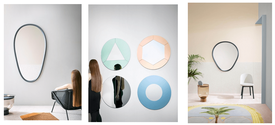 Mirrors add spatial distortion to an otherwise ordinary four walls.