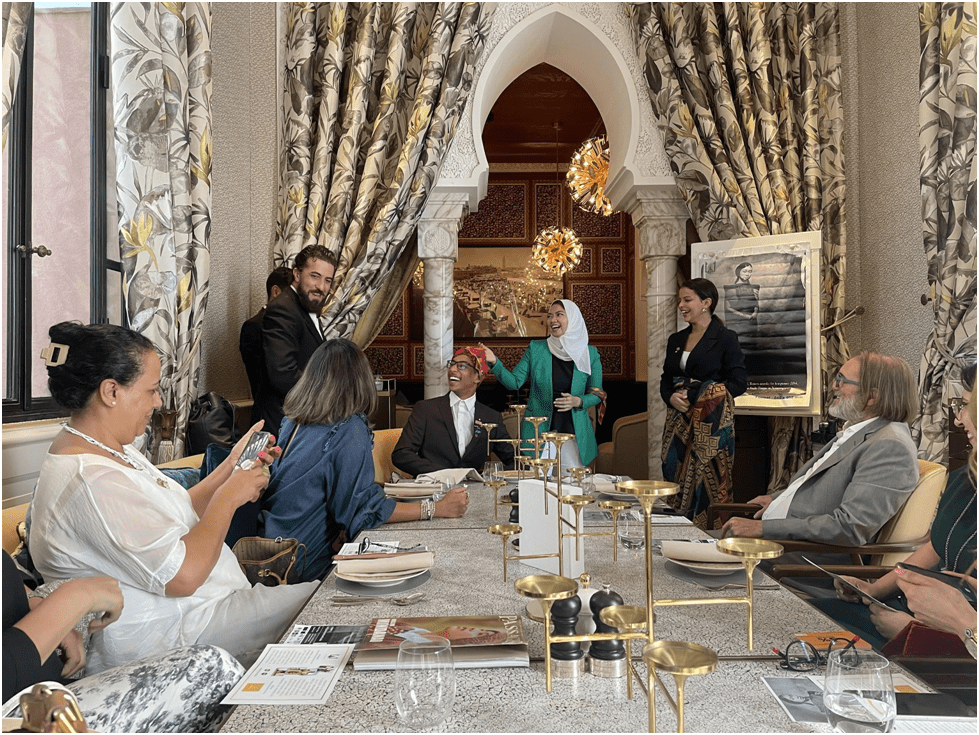 High Tea Reception with private “Inaul” fashion viewing and Duty Free product sampling of influencers at the Royal Mansour Hotel