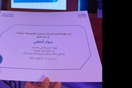 فريق “سوار أمتعتي ” يحقق مركزا متقدما ضمن العشرة الاوائل في معسكر ريادة الاعمال بجامعة الطائف
