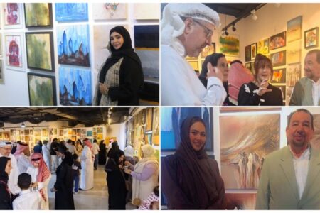 بمشاركة 100 فنان عربي وحضور مصري متميز ،أسعد زاهد يفتتح معرض “لوحة في كل بيت “بأتيليه جدة
