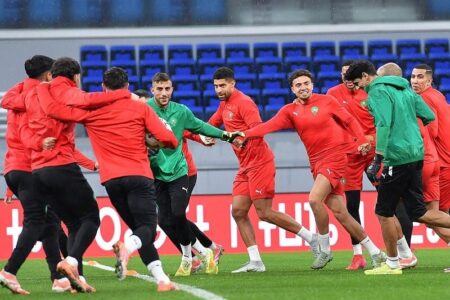 المنتخب الوطني ينهي استعداده لمباراة الغذ أمام أعين السيد فوزي لقجع